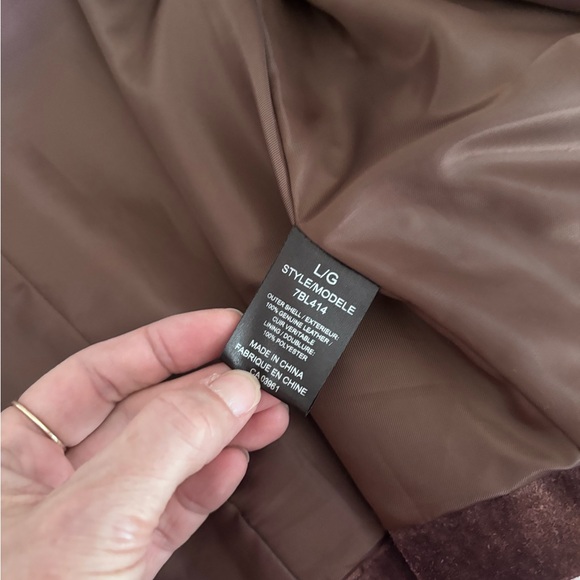 Women’s Vintage Denver Hayes Brown Suede Belted Buttoned Safari Jacket Large - Picture 6 of 12